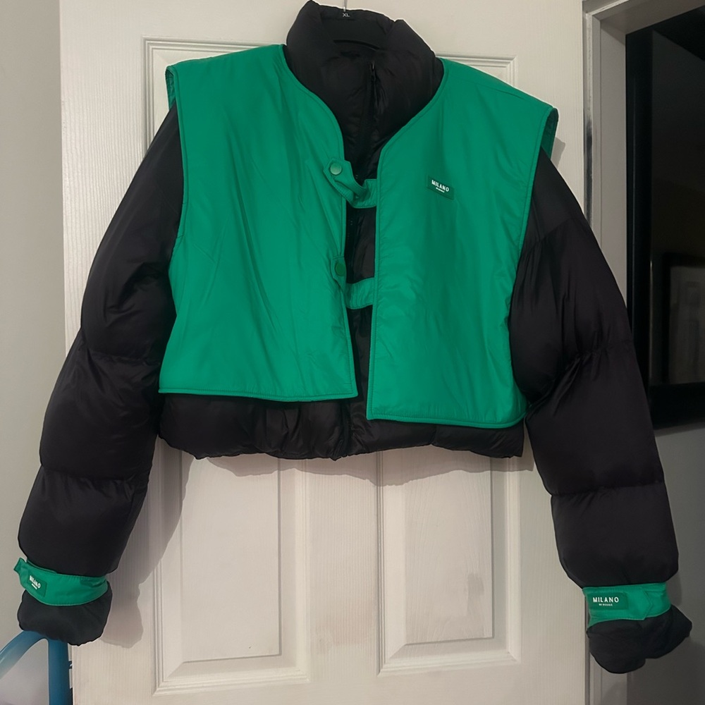 Milano puffer coat with removeable vest
